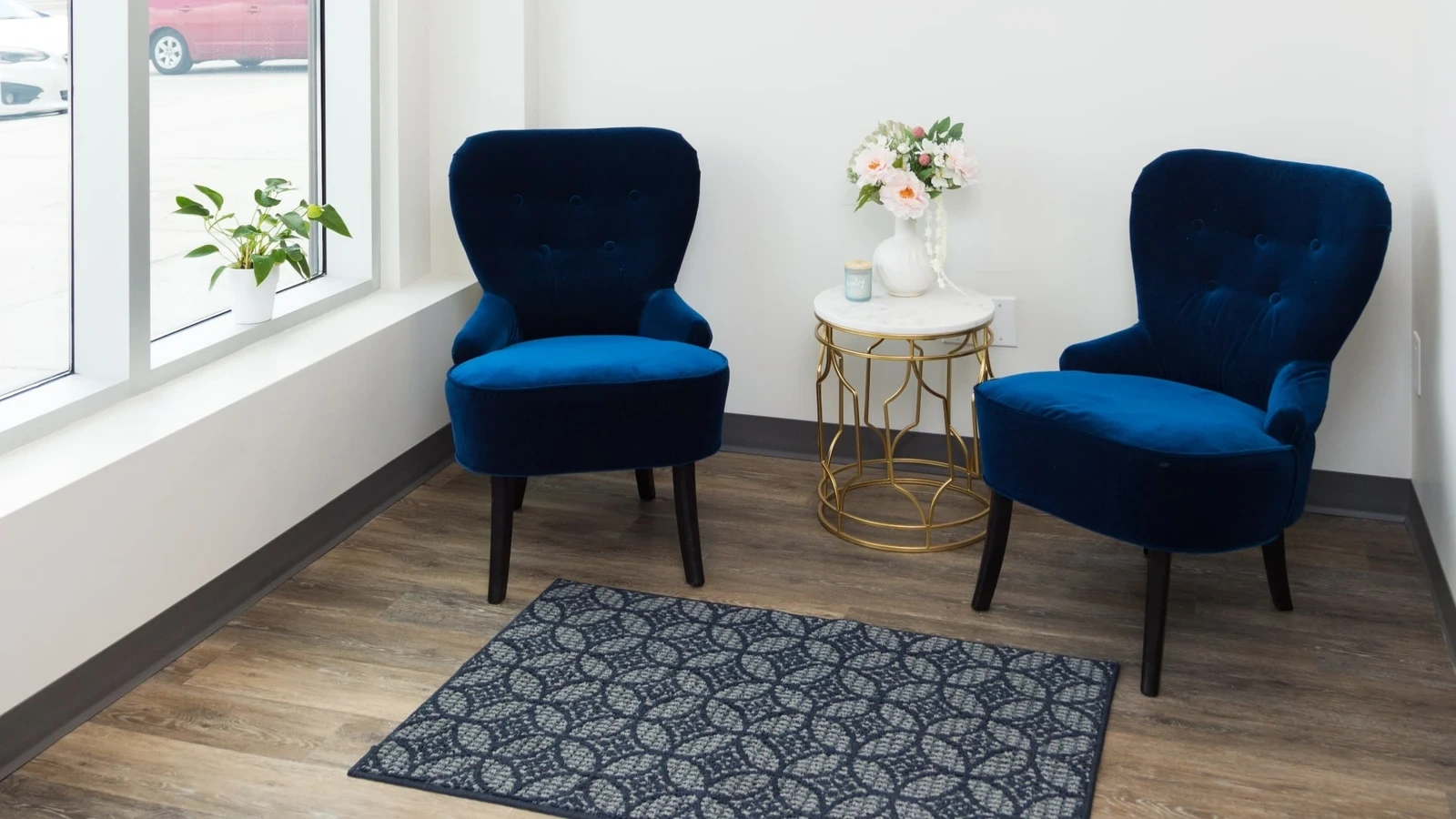 Consultation seating at a plastic surgery clinic in Barrie